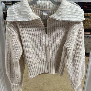 Athleta Cream Cowl Neck Sweater